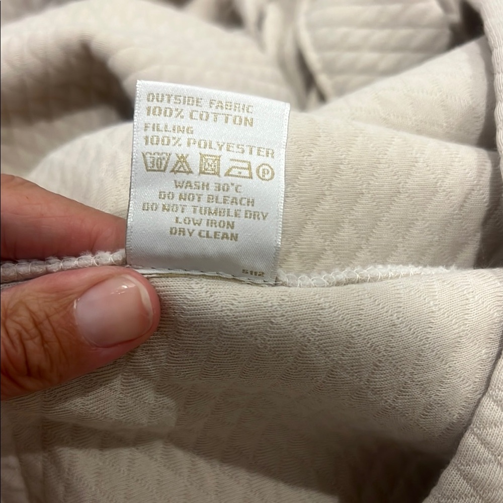Frette Cream Textured Men's Robe - Picture 8 of 10